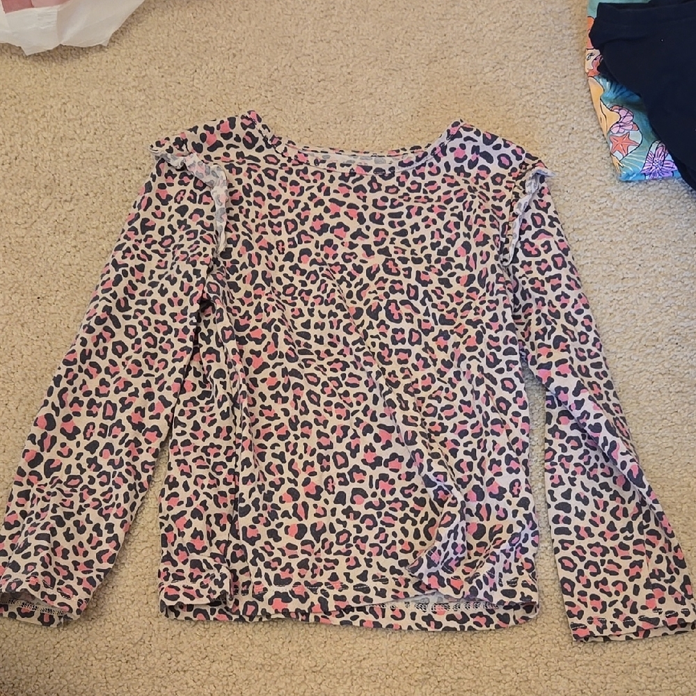 Leopard Print Long Sleeve Top